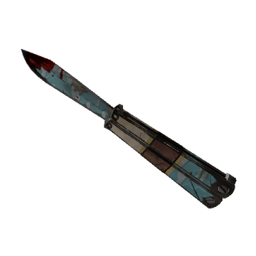 Unusual Killstreak Blue Mew Knife (Well-Worn)