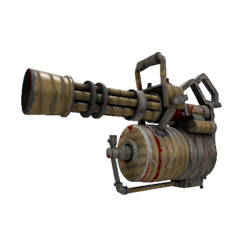 Unusual Professional Killstreak Bamboo Brushed Minigun (Battle Scarred)