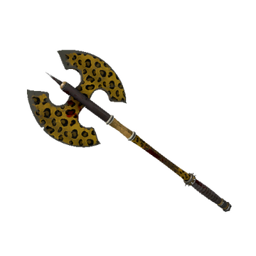 Unusual Professional Killstreak Leopard Printed Scotsman's Skullcutter (Battle Scarred)